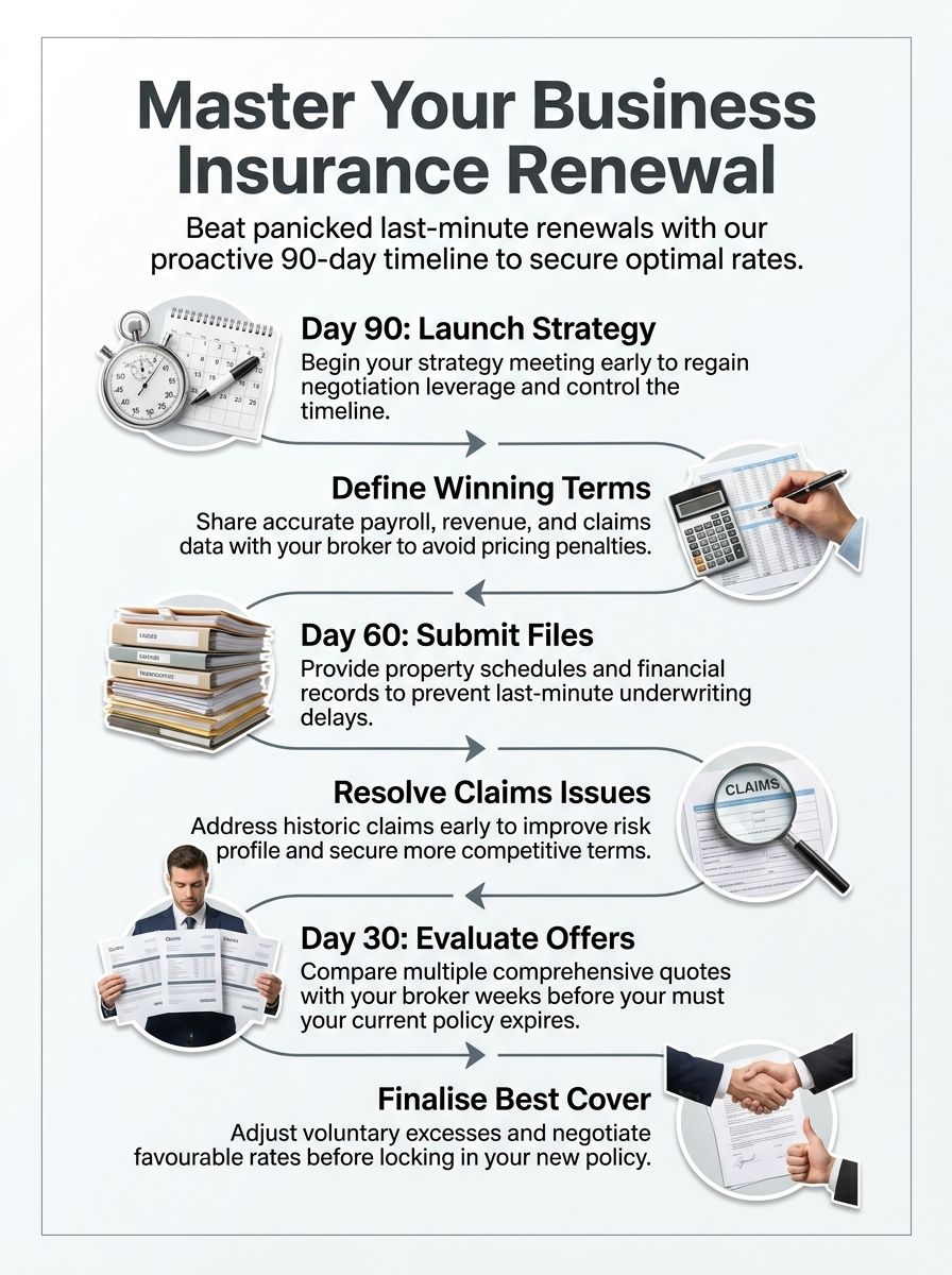 Avoiding Last-Minute Insurance Renewals: The 90-Day Strategy That Saves Businesses Money