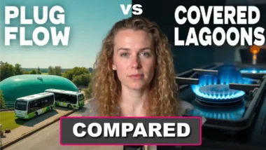 Plug flow vs covered lagoon biogas digesters - text in image.